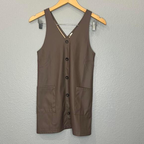 Minimalist kids size 10 leather like dress - Picture 1 of 1